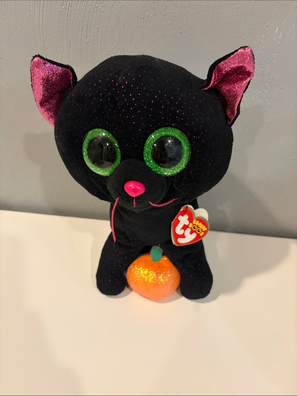 Ty Potion Black Plush Cat Beanie Boos 9 inch